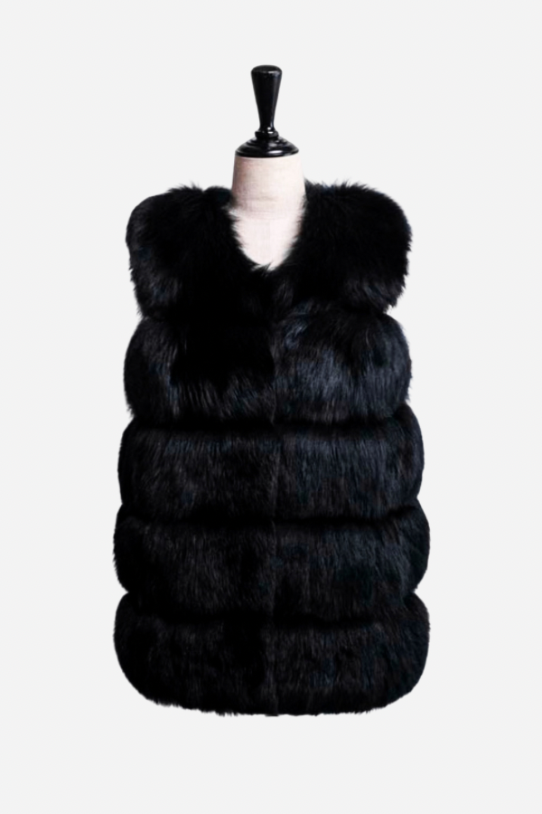 sheller 1度着用のみ!FOXファージレ ブラック FOX fur step gilet – shéller / シェリエ