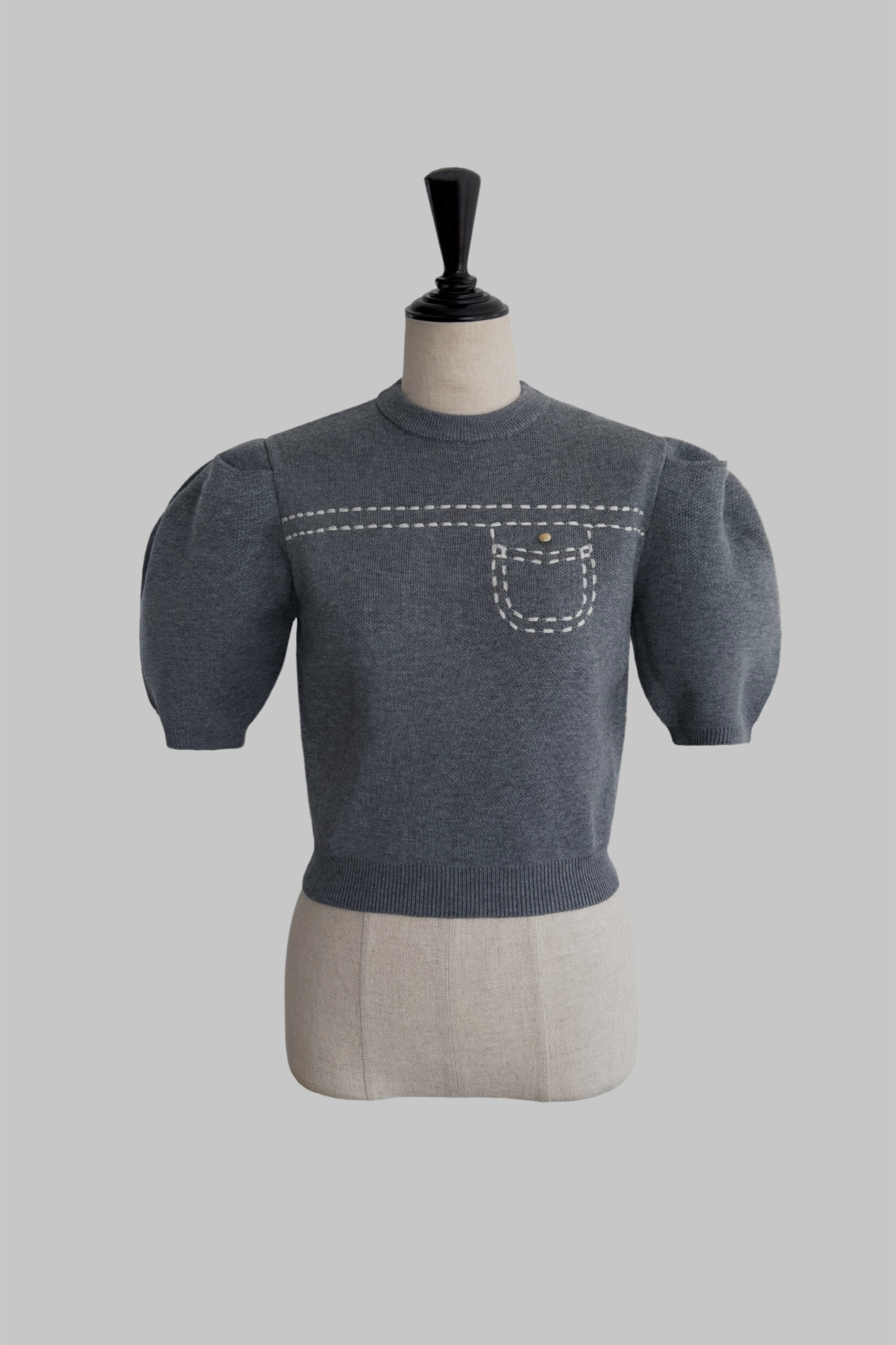 half sleeve stitch knit tops – shéller / シェリエ half sleeve stitch knit tops – shéller / シェリエ