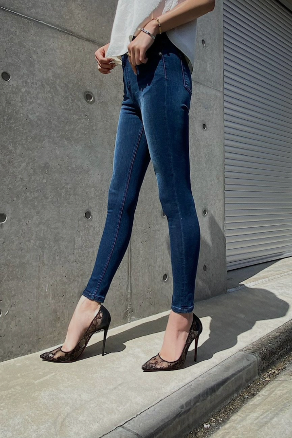 sheller】シェリエ shéller ZIP skinny denim sheller premium sheller】シェリエ shéller ZIP skinny denim sheller premium