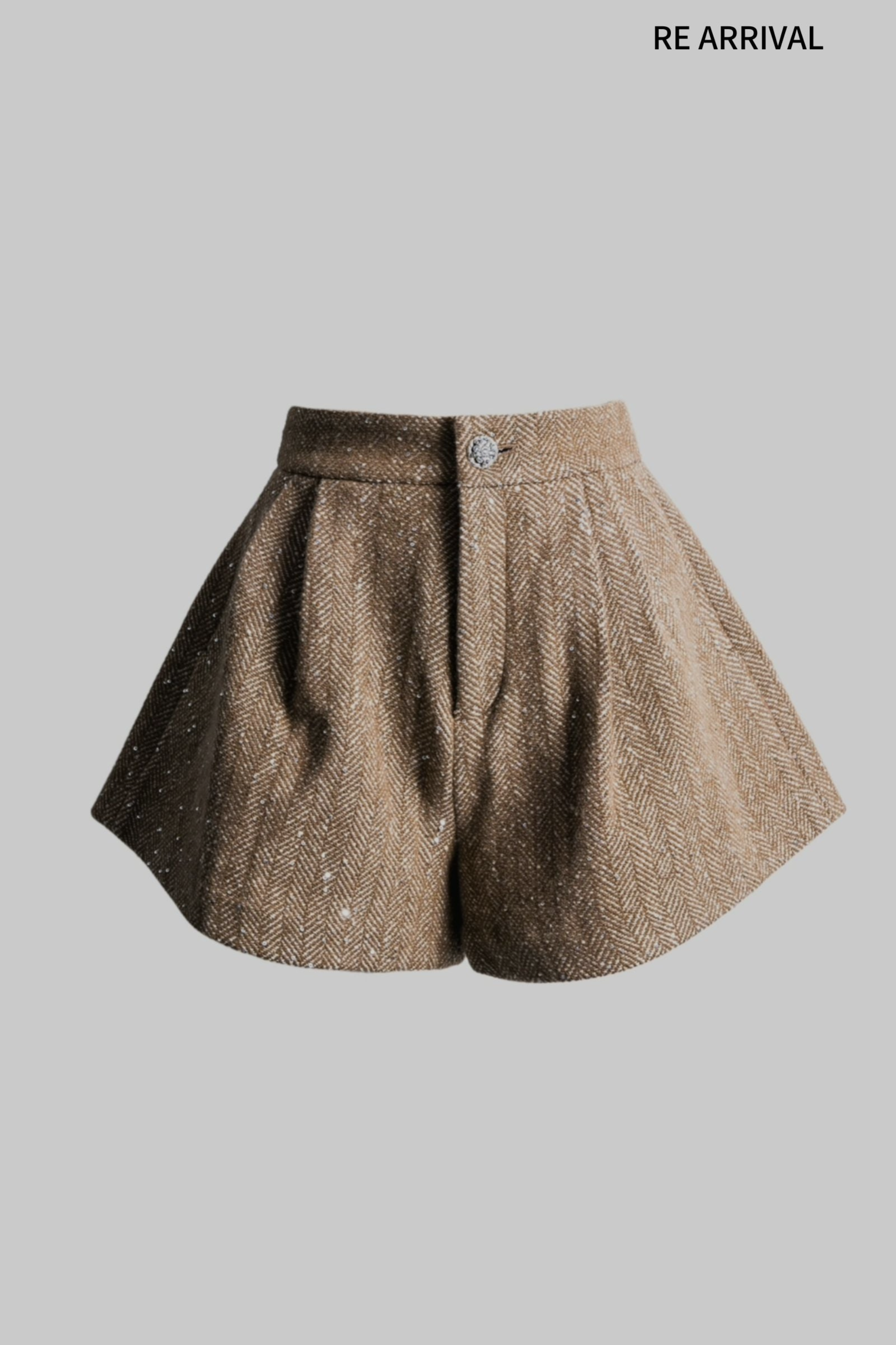 brillant herringbone hem short pants – shéller / シェリエ brillant herringbone hem short pants – shéller / シェリエ