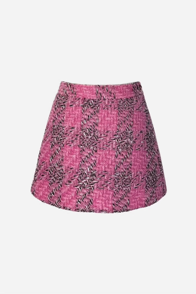 sheller シェリエ big check tweed culottes big check tweed culottes – shéller / シェリエ