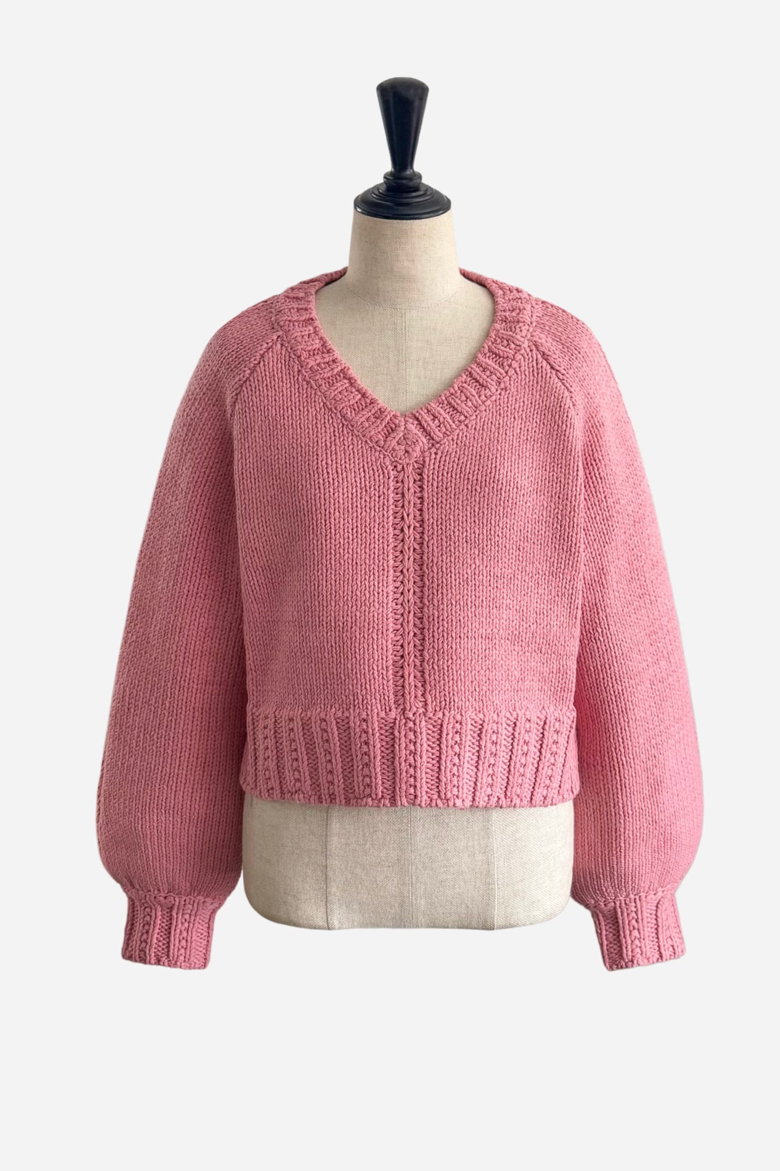 Textured V Neck Knit – shéller / シェリエ Textured V Neck Knit – shéller / シェリエ
