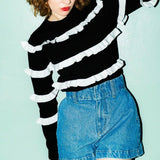 Ruffled frill sweater