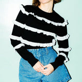 Ruffled frill sweater