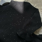 tricot à volants et paillettes