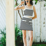 bijou button knit skirt