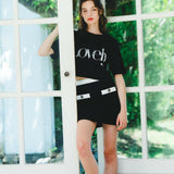 bijou button knit skirt