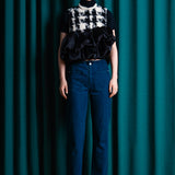 gingham tweed bloom tops
