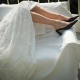 flower lace long skirt