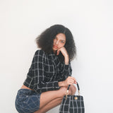 5th check tweed jacket