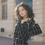 5th check tweed jacket