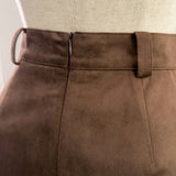 Suede Front-Belt Culottes