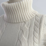 Half Sleeve Cable Turtle Knit