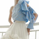 back long ruffle skirt