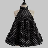 airy dot flare tops