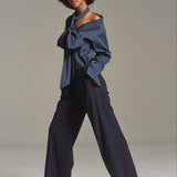 Flap Pocket Tuck Wide Pants