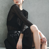 stretch sheer tops