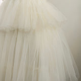 Tiered Tulle Back Ribbon Dress