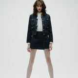 OKAYAMA Gold Button Denim Wrap Culottes