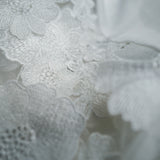 3D flower X embroidery blouse