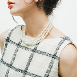 Window Check Tweed Mini Dress