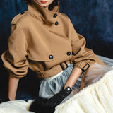 2way short trench coat