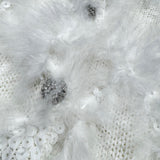 feather fur cardigan