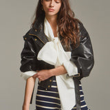 Soft Edge Leather Blouson