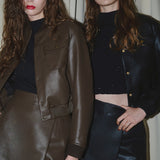 Blouson aviateur en simili cuir