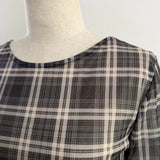Sheer Check Long Sleeve Top