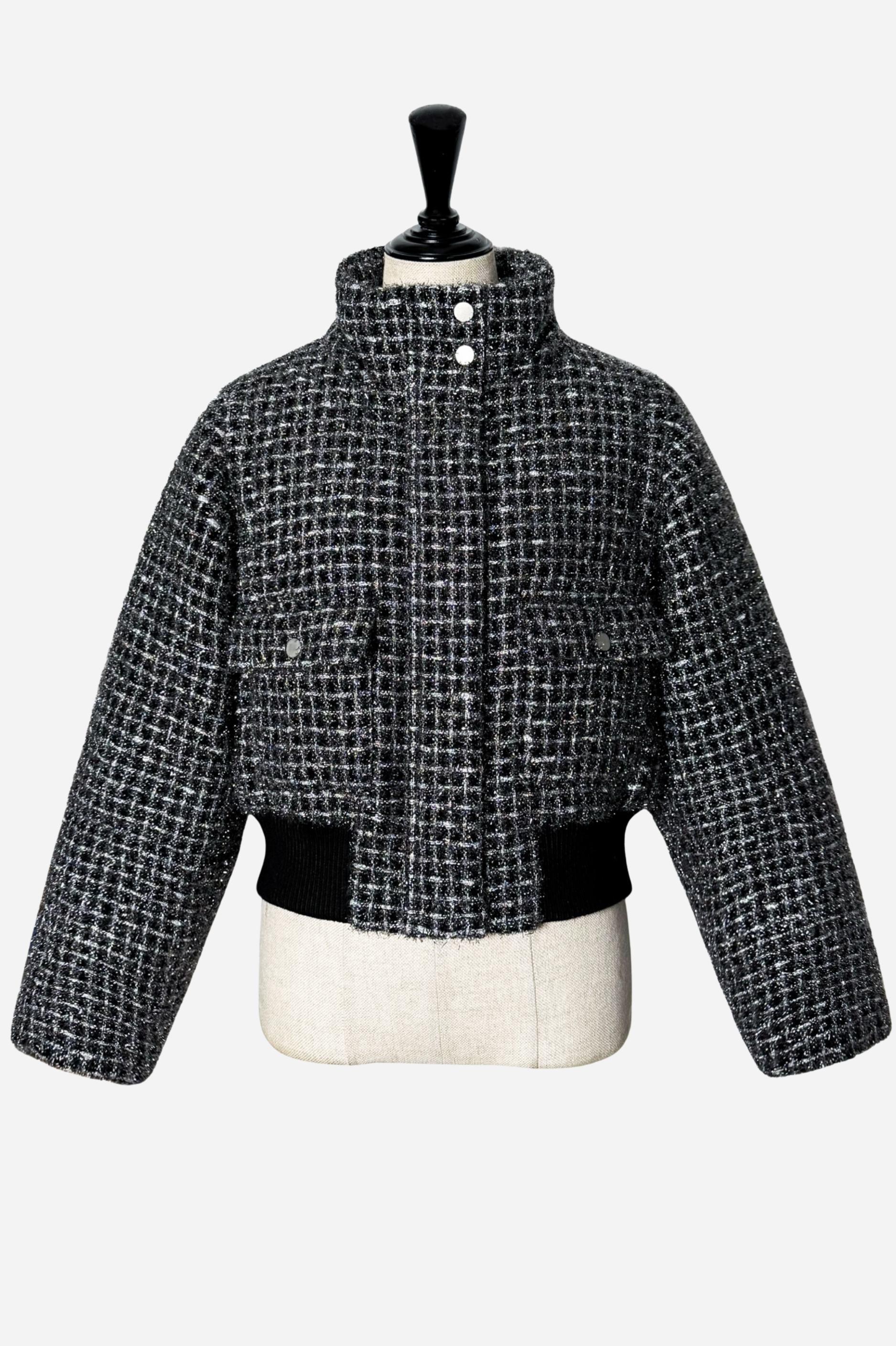 4way shiny tweed padded down jacket – shéller / シェリエ 4way shiny tweed padded down jacket – shéller / シェリエ