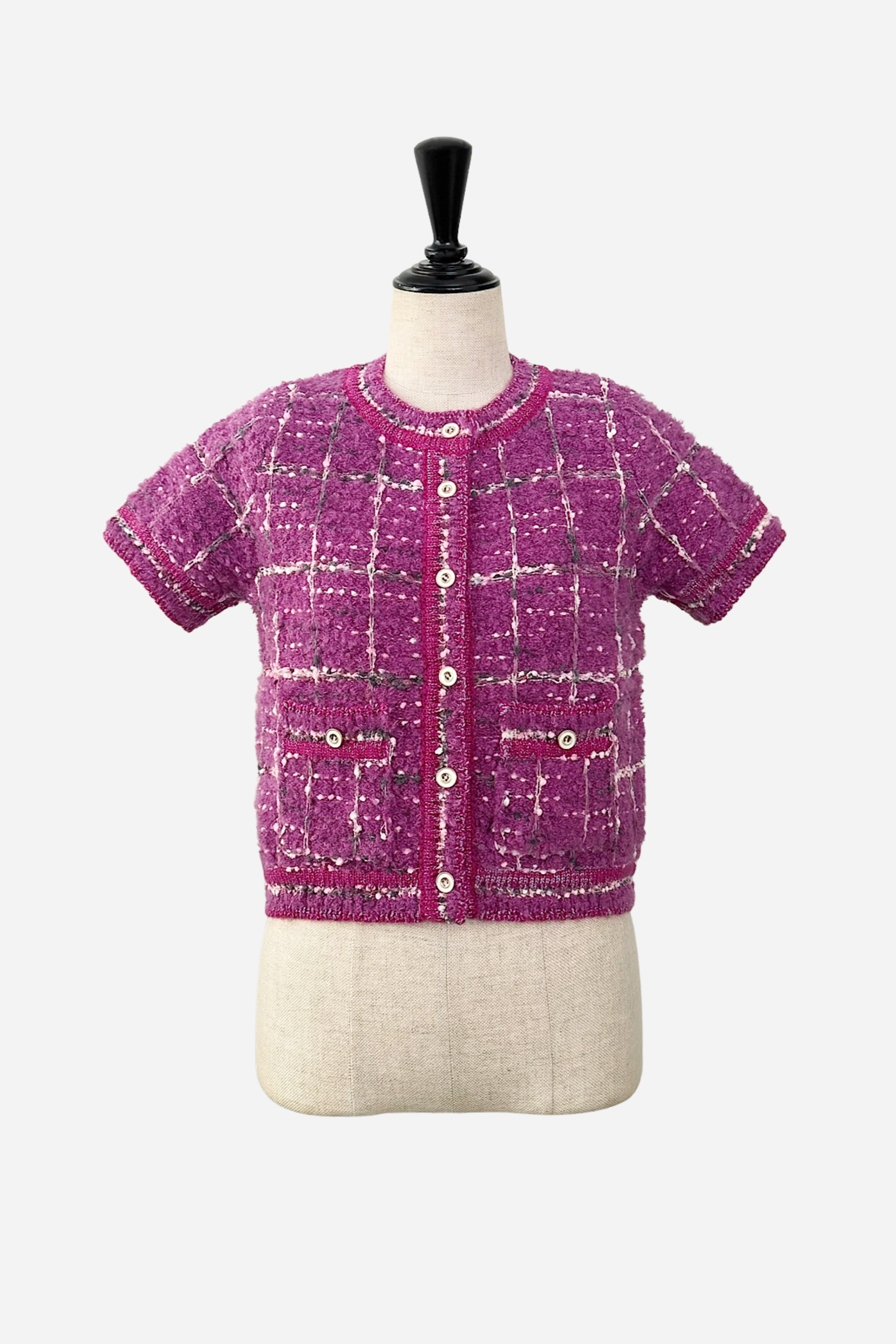 シェリエ　sheller candy check tweed gingham tweed jacket – shéller / シェリエ