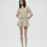 Gold Button Knit Jacket