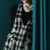 gingham tweed jumper skirt