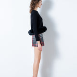 FOX hem fur knit