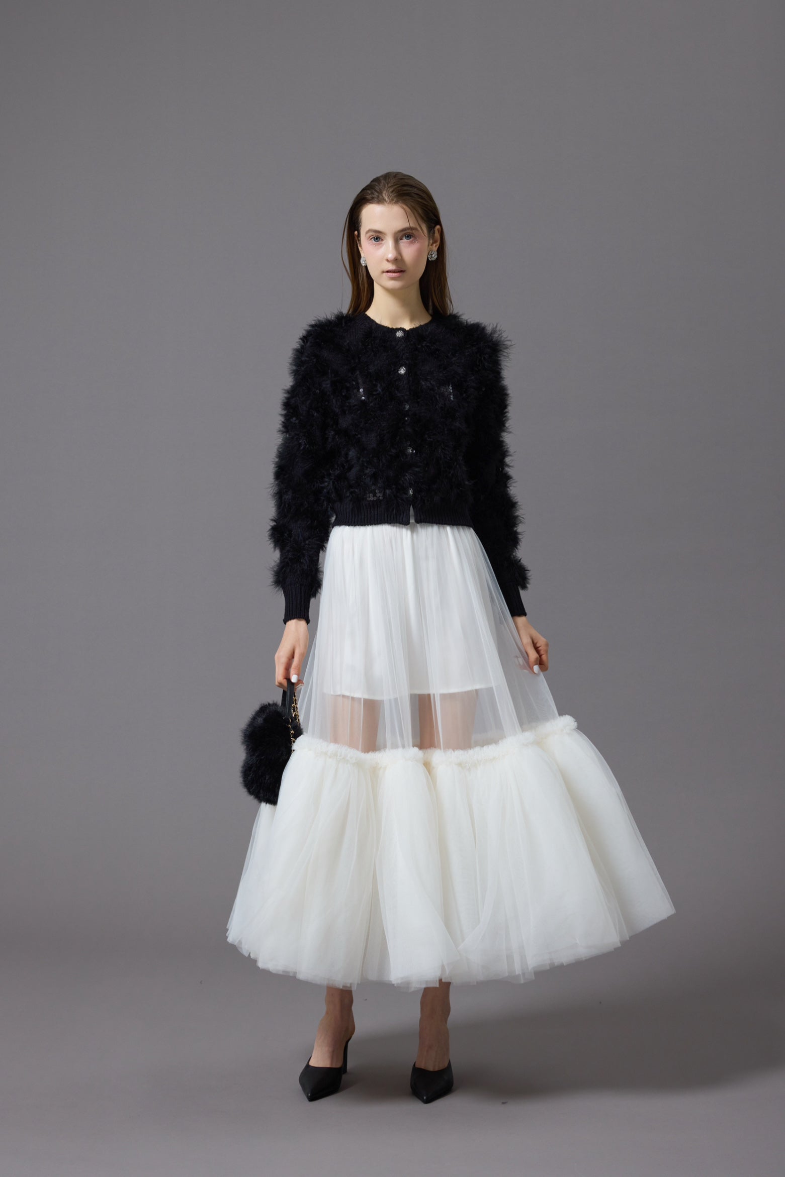 新品未使用 sheller Bloom tulle skirt ホワイトS Bloom tulle skirt – shéller / シェリエ