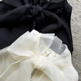 Back Ribbon Organdy Tops