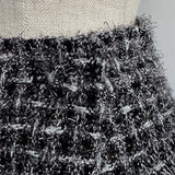 shiny tweed wrap culottes