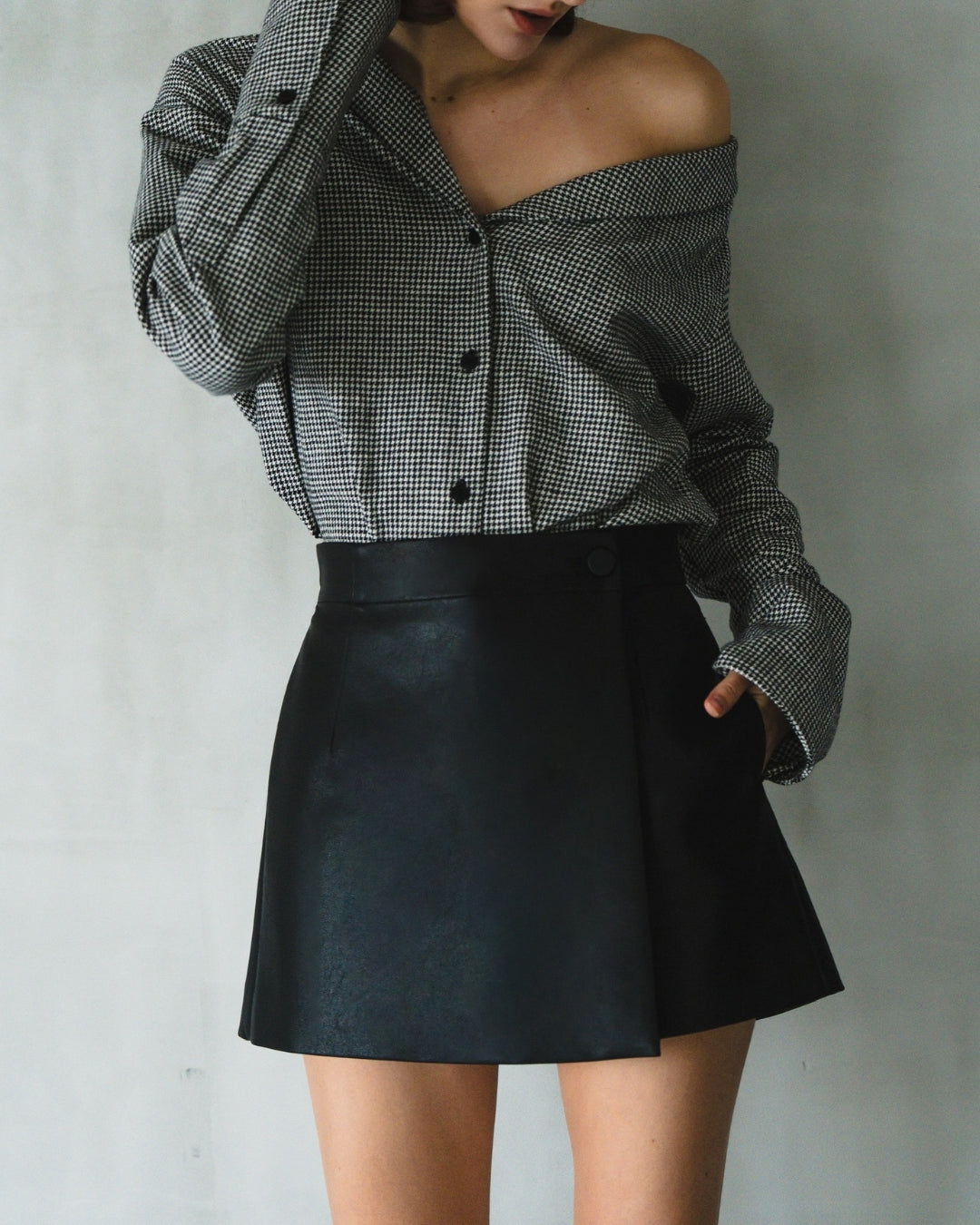 シェリエsheller handmade check ensemble