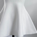 Halter Frill Peplum Knit Tops