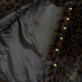 Leopard Fur Gold Button Jacket
