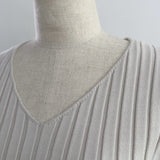 Basic Long Sleeve V Neck Knit
