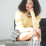 5th check tweed culottes