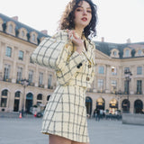 5th check tweed jacket