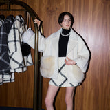 FOX FUR pocket tailored middle coat