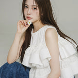 Bloom Gingham Tops / Bloom Cotton Lace Tops