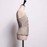 bustier love à boutons recouverts
