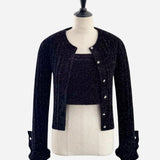 【年末年始出荷アイテム】 velour like ensemble knit