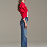 Scalloped Bi-Color Cardigan