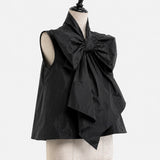 Taffeta Bowtie Blouse